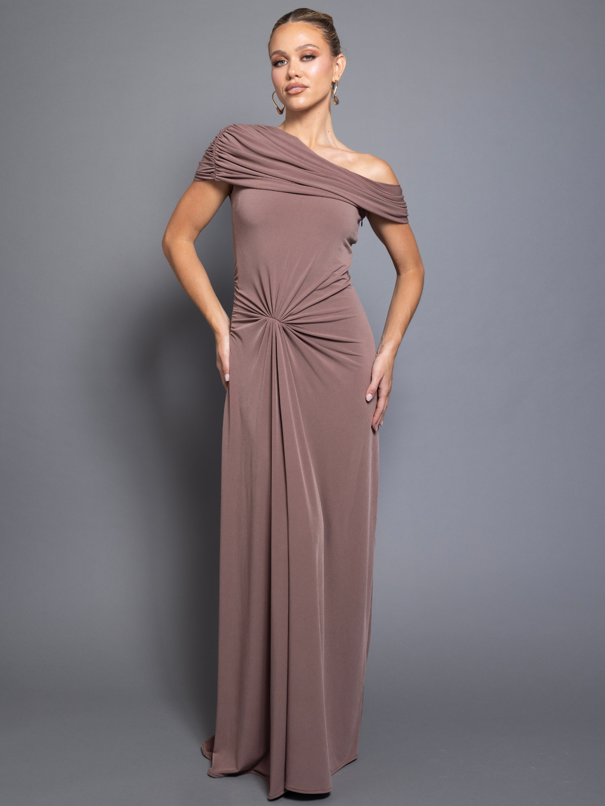dorothy-mocha-evening-dress-front-2 by Pia Gladys Perey