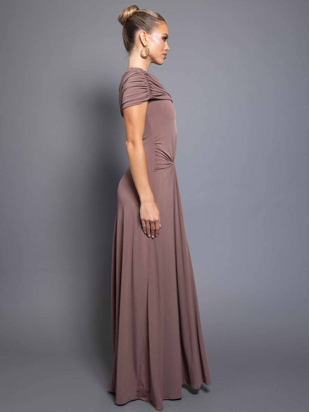 dorothy-mocha-evening-dress-right-side by Pia Gladys Perey