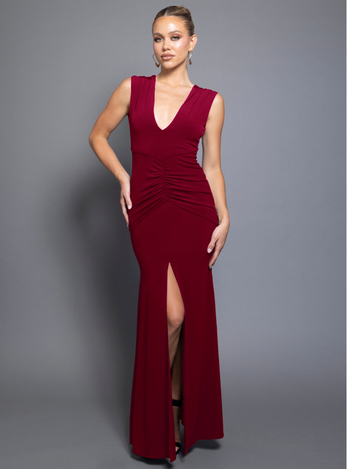 jane-wine-formal-dress-front by Pia Gladys Perey
