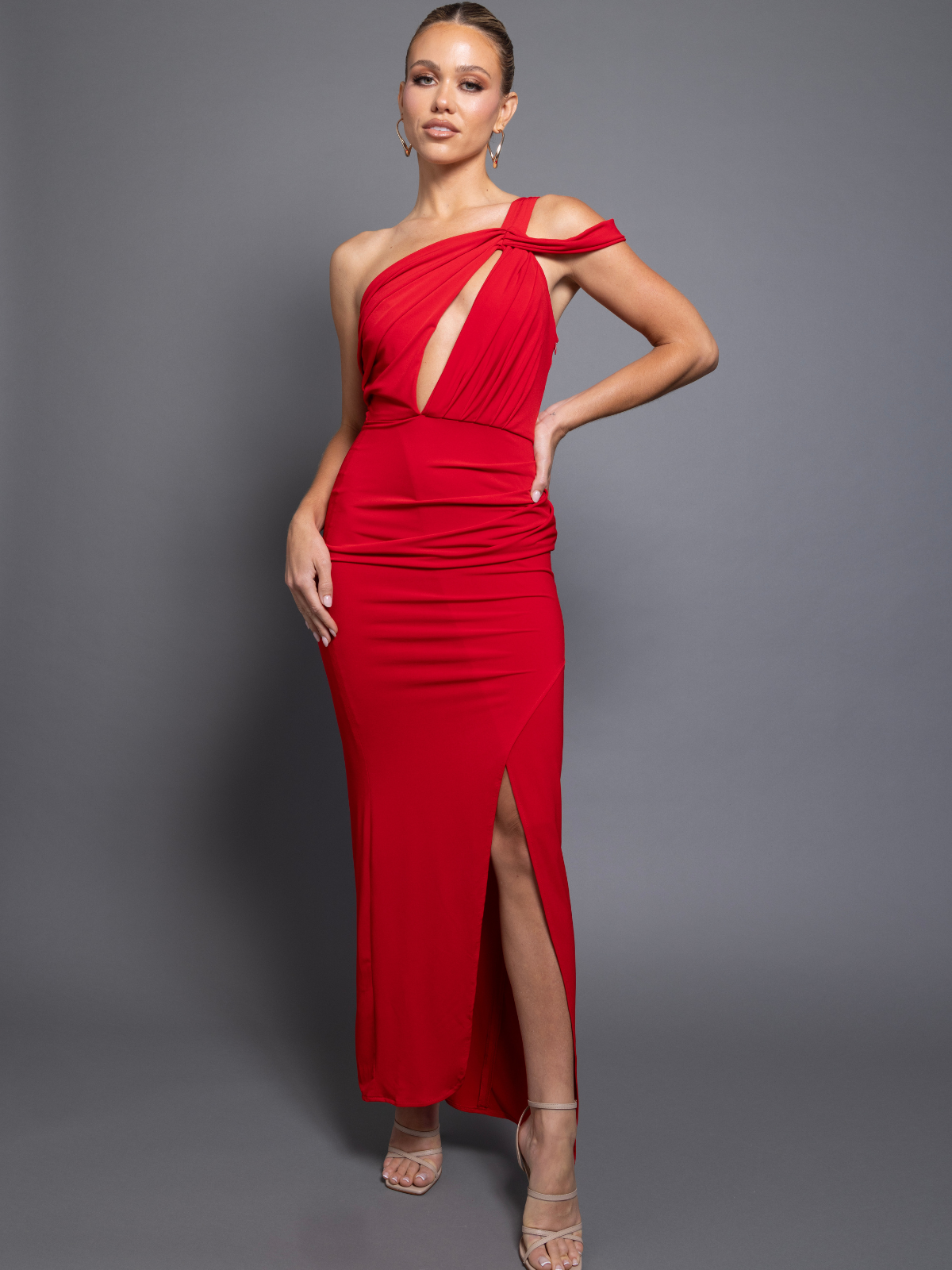 barbara-red-formal-dress-front-2 by Pia Gladys Perey