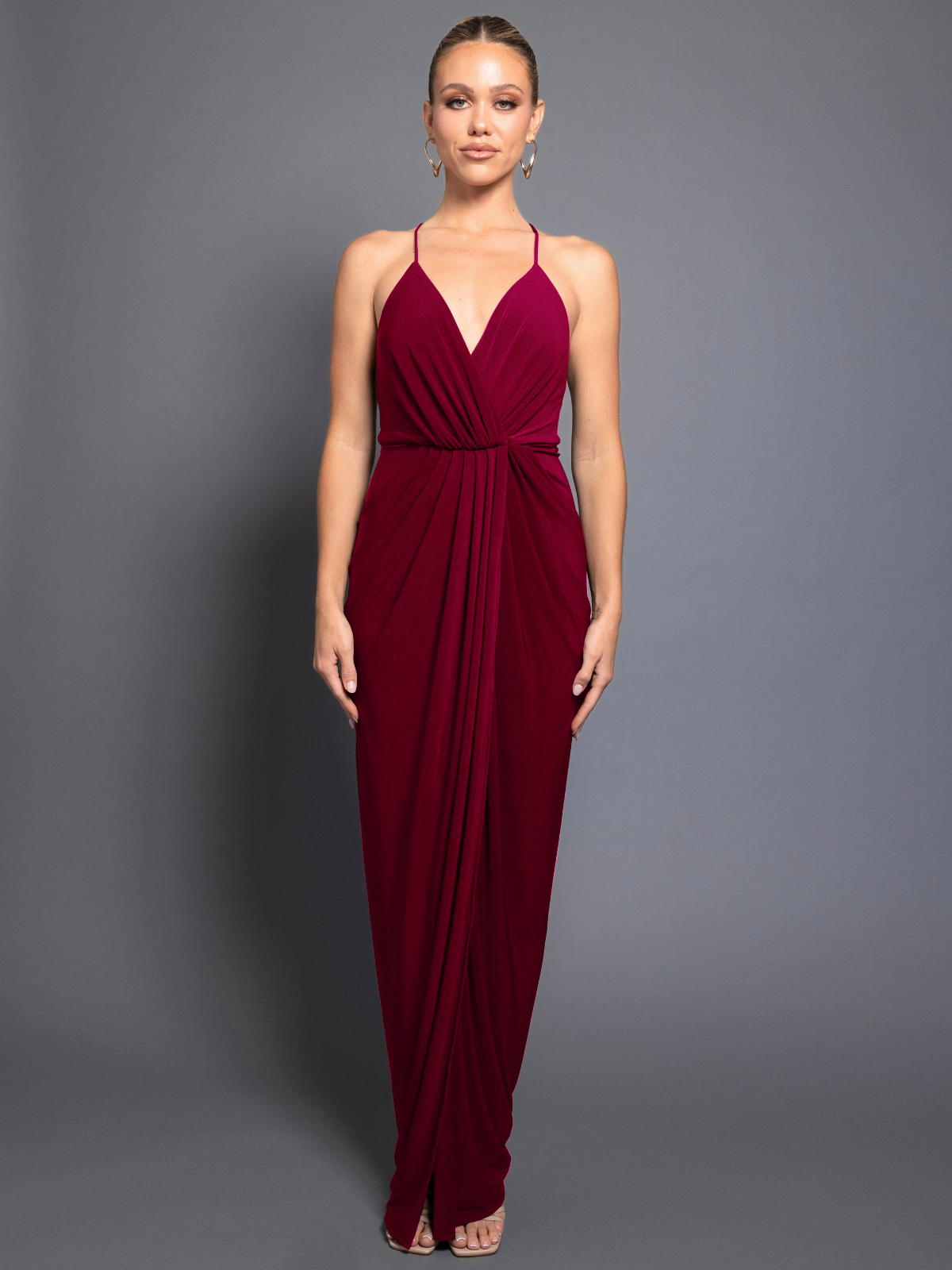 daphne-wine-formal-dress-front by Pia Gladys Perey