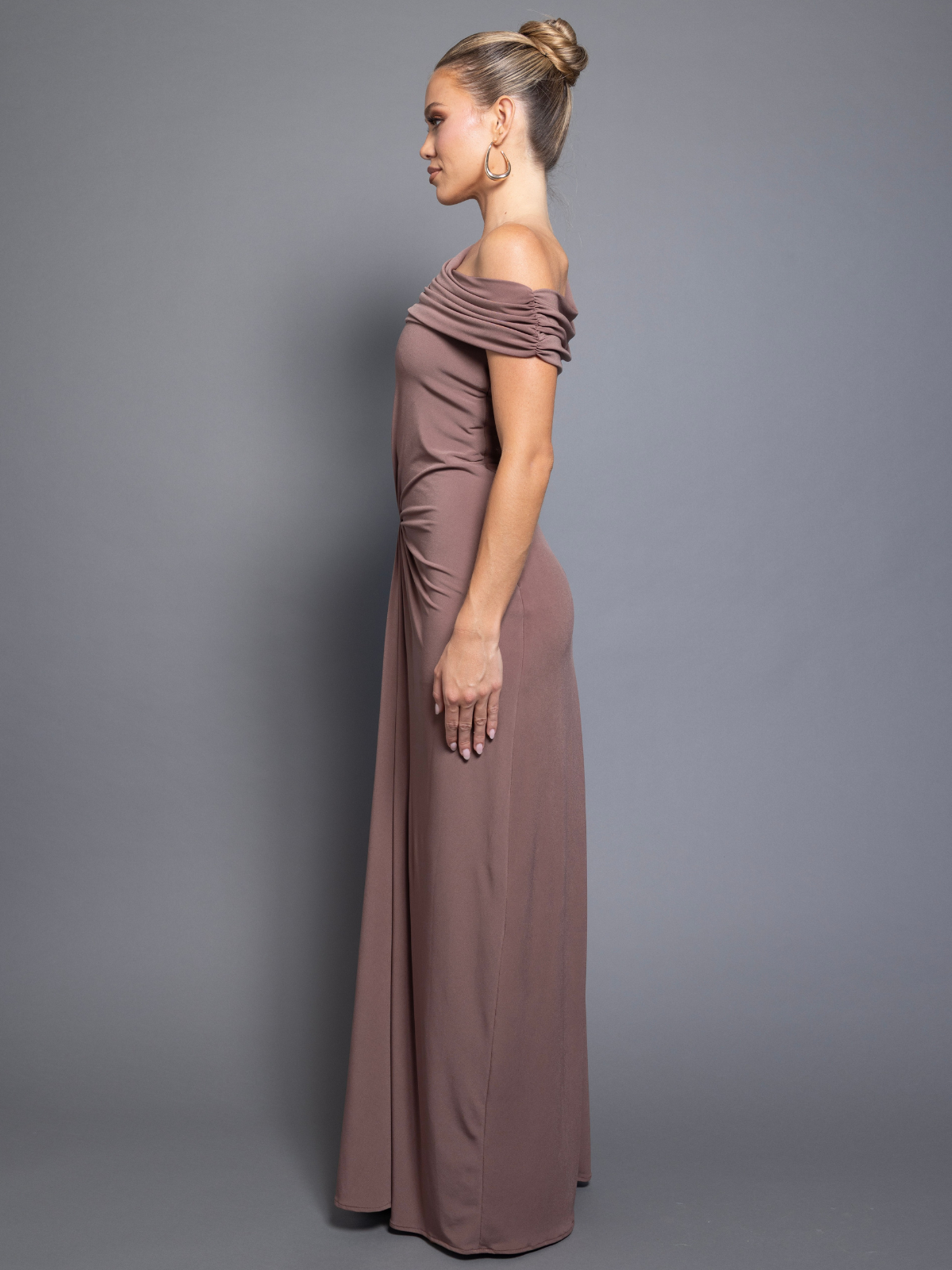 dorothy-mocha-evening-dress-sidde-left by Pia Gladys Perey