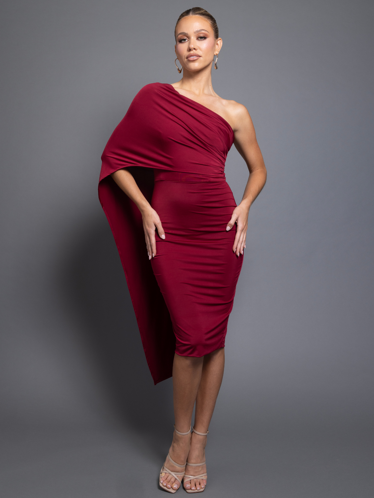 rochelle-wine-cocktail-dress-front-1 by Pia Gladys Perey